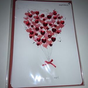 Papyrus Happy Valentine’s Day greeting card hearts dimensional New